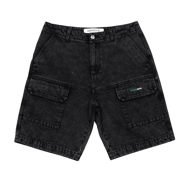Shorts Denim Vintage Lavado con Múltiples Bolsillos Tendencia