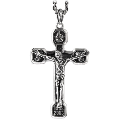 Dije Cruz Jesús para Hombre en Plata - Image 10