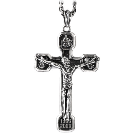 Dije Cruz Jesús para Hombre en Plata - Image 10