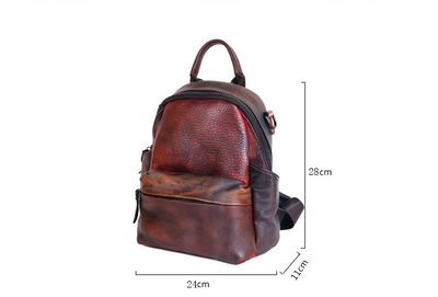 Mochila de Cuero Genuino con Acabado Envejecido - Backpack Outdoor Premium - Image 12