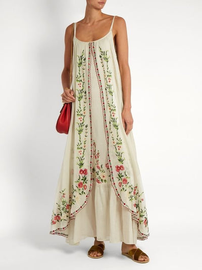 Vestido Largo Suelto con Tirante Único y Estampado - Falda Maxi Versátil - Image 7