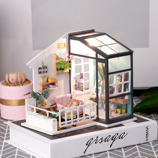 Kit para Armar Casa Miniatura - Modelo Detallado