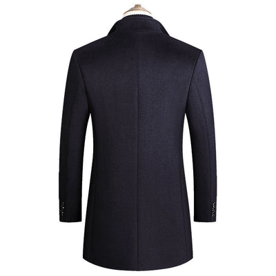 Abrigo Trench Ejecutivo de Lana y Algodón Premium para Hombre - Image 8