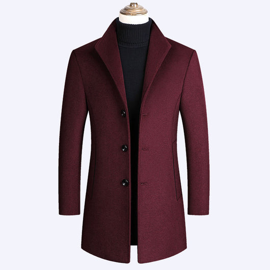 Abrigo Trench Ejecutivo de Lana y Algodón Premium para Hombre - Image 13
