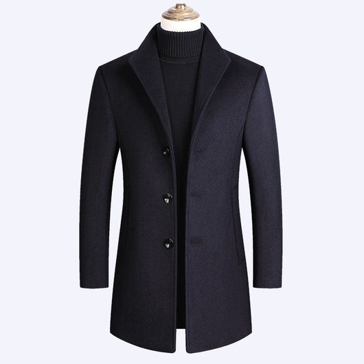 Abrigo Trench Ejecutivo de Lana y Algodón Premium para Hombre - Image 6
