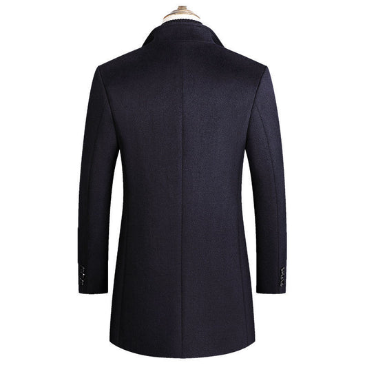 Abrigo Trench Ejecutivo de Lana y Algodón Premium para Hombre - Image 7