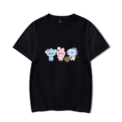 Playera de Pareja Coreana de Moda - Diseño Versátil para Dos - Image 16