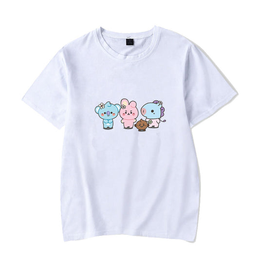 Playera de Pareja Coreana de Moda - Diseño Versátil para Dos - Image 14