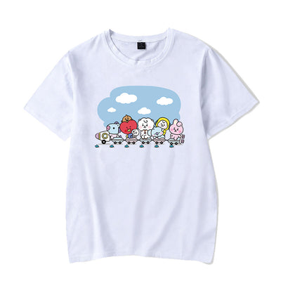 Playera de Pareja Coreana de Moda - Diseño Versátil para Dos - Image 20