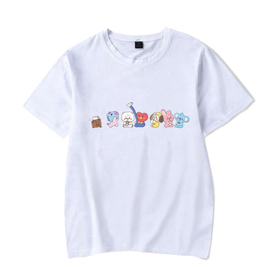 Playera de Pareja Coreana de Moda - Diseño Versátil para Dos - Image 17