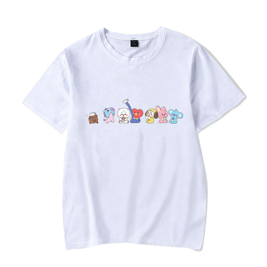 Playera de Pareja Coreana de Moda - Diseño Versátil para Dos - Image 17