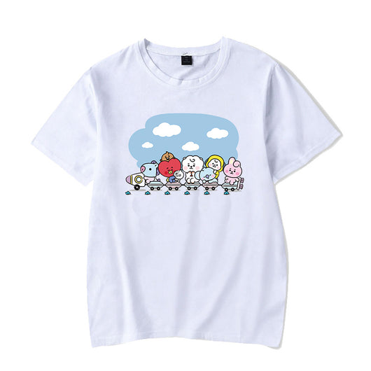 Playera de Pareja Coreana de Moda - Diseño Versátil para Dos - Image 3