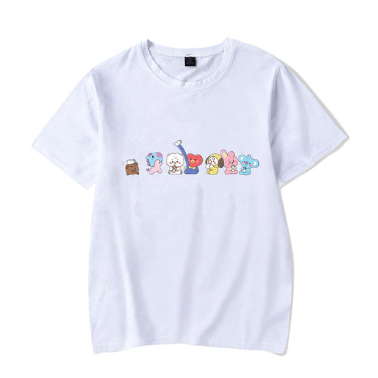 Playera de Pareja Coreana de Moda - Diseño Versátil para Dos - Image 2