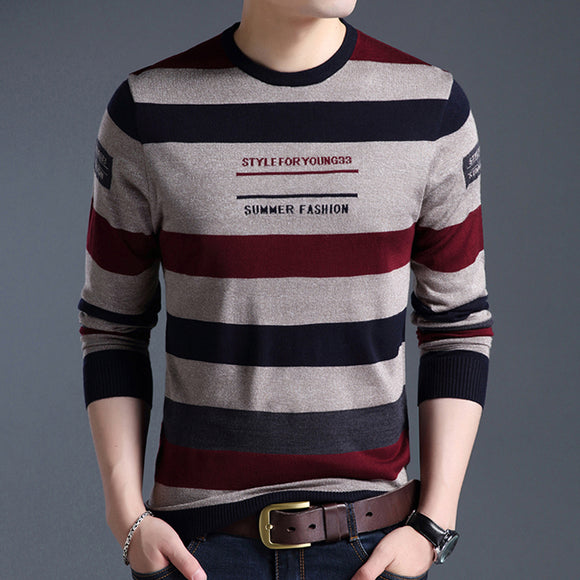 Camiseta Manga Larga Cuello Redondo para Hombre - Diseño Casual Tejido