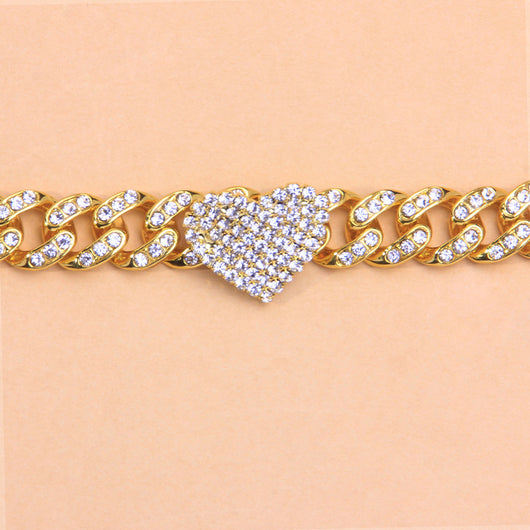 Tobillera Corazón de Diamantes Estilo Cubano - Joya de Moda - Image 12