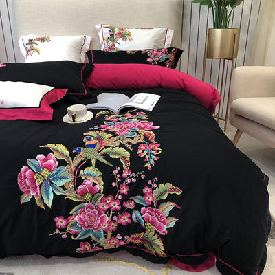 Juego de Ropa de Cama Europeo de Lujo para Habitaciones de Ensueño - 4 Piezas - Image 3