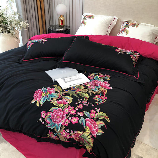 Juego de Ropa de Cama Europeo de Lujo para Habitaciones de Ensueño - 4 Piezas - Image 2