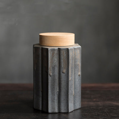 Lata de Té Pequeña con Tapa de Madera Hermética - Image 4
