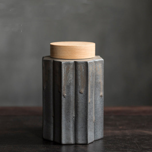 Lata de Té Pequeña con Tapa de Madera Hermética - Image 4