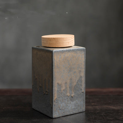 Lata de Té Pequeña con Tapa de Madera Hermética - Image 3
