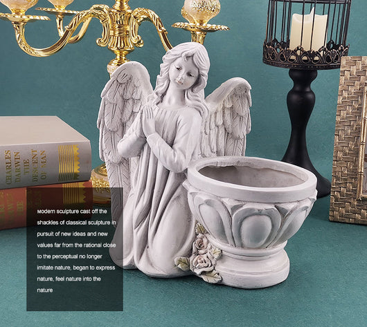 Maceta Decorativa Ángel Artesanal para Suculentas y Plantas - Image 10