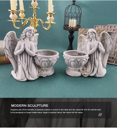 Maceta Decorativa Ángel Artesanal para Suculentas y Plantas - Image 6