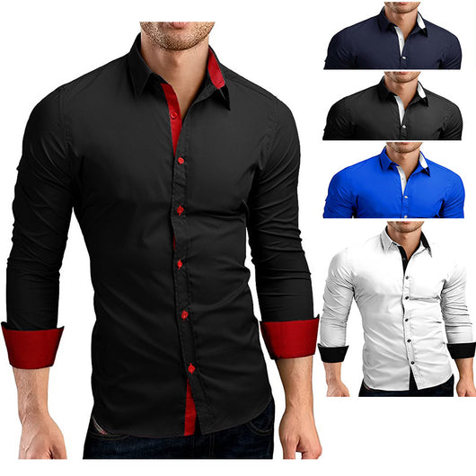 Camisa Ejecutiva Slim Fit para Hombre con Botones de Color