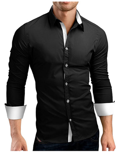Camisa Ejecutiva Slim Fit para Hombre con Botones de Color - Image 3