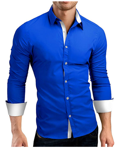 Camisa Ejecutiva Slim Fit para Hombre con Botones de Color - Image 6