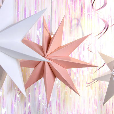 Farol Decorativo 3D de Papel con Punta de Estrella de 9 Puntas - Image 21