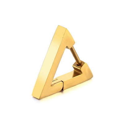 Aros Triangulares de Acero Inoxidable para Hombre y Mujer - Diseño Punk Hip Hop - Image 29