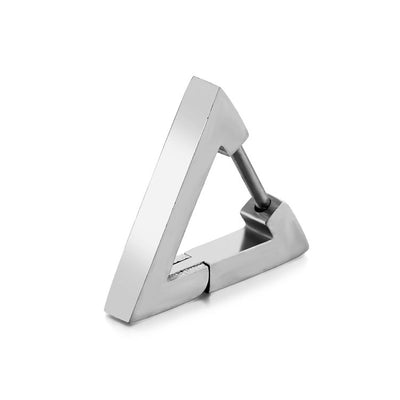 Aros Triangulares de Acero Inoxidable para Hombre y Mujer - Diseño Punk Hip Hop - Image 9