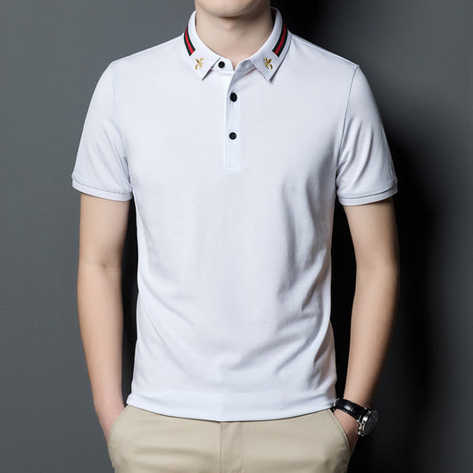 Camiseta Manga Corta Hombre Verano - Diseño Clásico Cuello Solapa Fit Relajado - Image 5