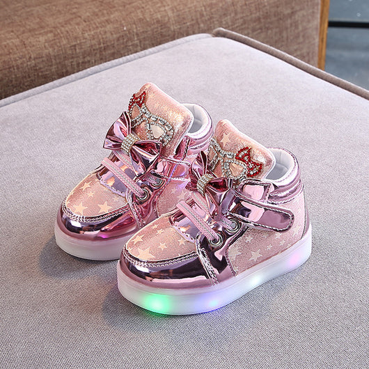 Zapatos LED con Estrellas y Cristales para Niñas - Luces Intermitentes - Image 3