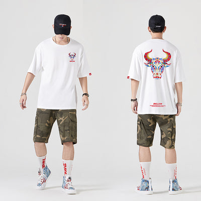 Playera Suelta Bordada Año del Buey para Hombre - Image 9