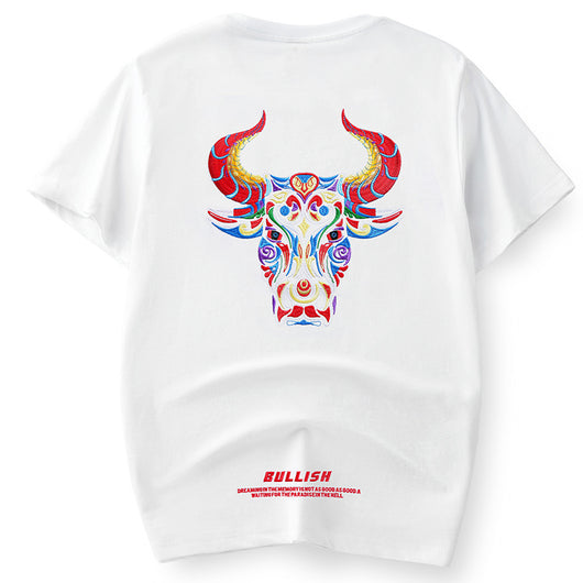 Playera Suelta Bordada Año del Buey para Hombre - Image 3