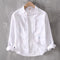 Camisa de Lino Manga Larga Casual para Hombre