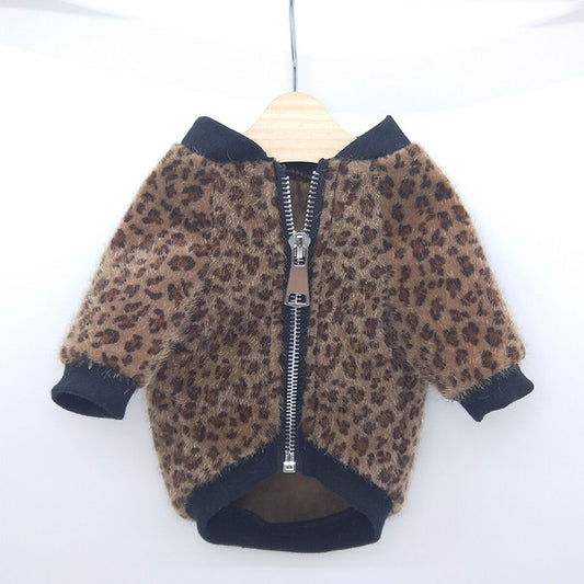 Abrigo para Mascota con Estampado de Leopardo y Mangas Largas - Colección Otoño - Image 2