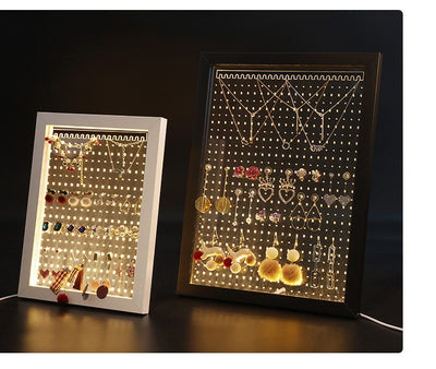 Organizador de Aretes en Madera y Acrílico - Soporte Colgante para Pendientes - Image 2