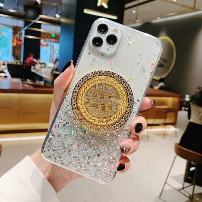 Funda Móvil de Lujo con Diamante Giratorio 3D - Image 13