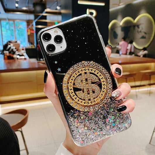 Funda Móvil de Lujo con Diamante Giratorio 3D - Image 9