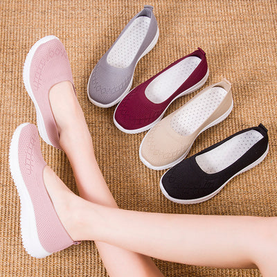 Zapatillas Tejidas Beijing Clásicas para Mujer - Comodidad Plana y Ligera - Image 8