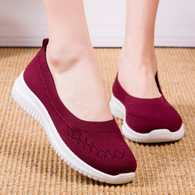 Zapatillas Tejidas Beijing Clásicas para Mujer - Comodidad Plana y Ligera - Image 9
