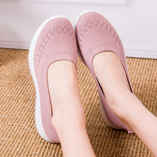 Zapatillas Tejidas Beijing Clásicas para Mujer - Comodidad Plana y Ligera - Image 10