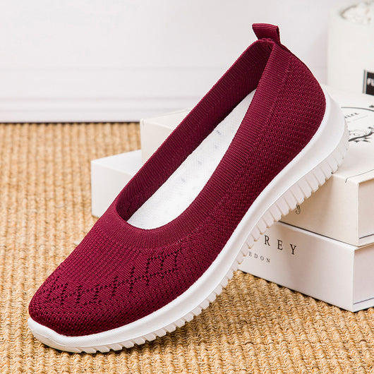 Zapatillas Tejidas Beijing Clásicas para Mujer - Comodidad Plana y Ligera - Image 4