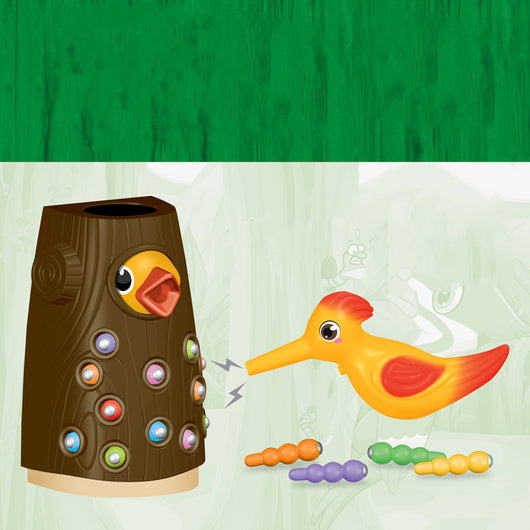 Juego Magnético Educativo Pájaro Carpintero - Alimentar Gusanos - Image 14
