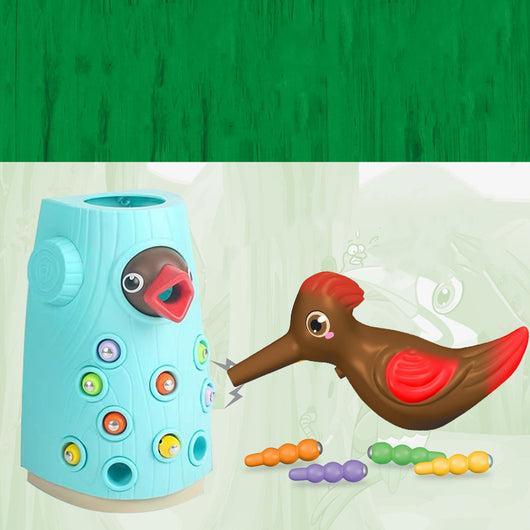 Juego Magnético Educativo Pájaro Carpintero - Alimentar Gusanos - Image 15