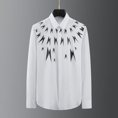 Camisa Manga Larga Hombre Premium con Estampado de Presión Eléctrica - Image 6