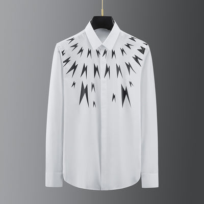 Camisa Manga Larga Hombre Premium con Estampado de Presión Eléctrica - Image 7