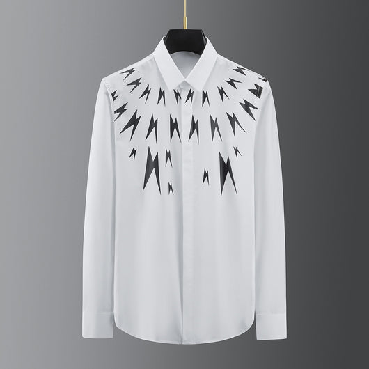 Camisa Manga Larga Hombre Premium con Estampado de Presión Eléctrica - Image 7